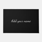 Paillasson Black solid add name text here throw pillo (Devant)