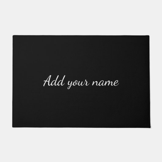Paillasson Black solid add name text here throw pillo (Devant)