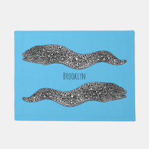 Paillasson Black spotted moray eel cartoon