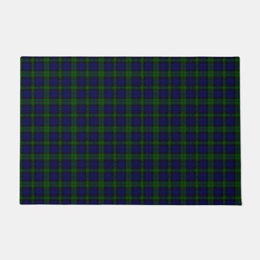 Paillasson Black Watch Tartan bleu vert Plaid (Devant)