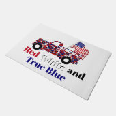 Paillasson Blanc rouge et bleu vrai (Incliné)