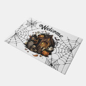 Paillasson 🎃 blanc saison Éffrayante Haunted House Door Mat (Incliné)