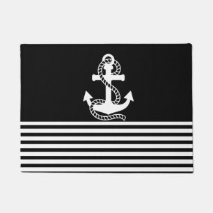 Paillasson Blancs noirs et Ancres blanches