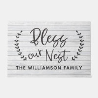 Bless Our Nest Russe Farmhouse Laurel Nom de famil