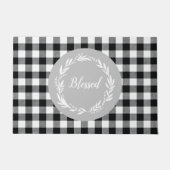 Paillasson Blessé Buffalo Gris Chèque Motif automne (Devant)