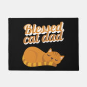 Paillasson Blessé Drôle Chat Papa Orange Tabby Chat Feline (Devant)