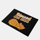 Paillasson Blessé Drôle Chat Papa Orange Tabby Chat Feline (Incliné)