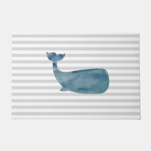 Paillasson Bleu Baleine Bleue Bande de peinture