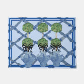 Paillasson Bleu Bambou Chinoiserie Ginger Jar Doormat Rug (Devant)