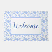 Paillasson bleu blanc et bleu clair (Devant)