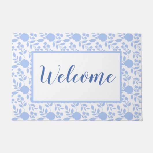 Paillasson bleu blanc et bleu clair (Devant)