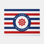 Paillasson Bleu bleu bleu rouge blanc rayures (Devant)