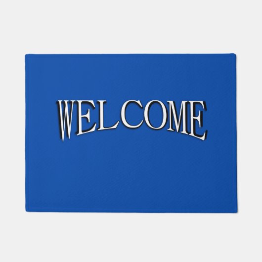 Paillasson Bleu de cobalt solide (Devant)
