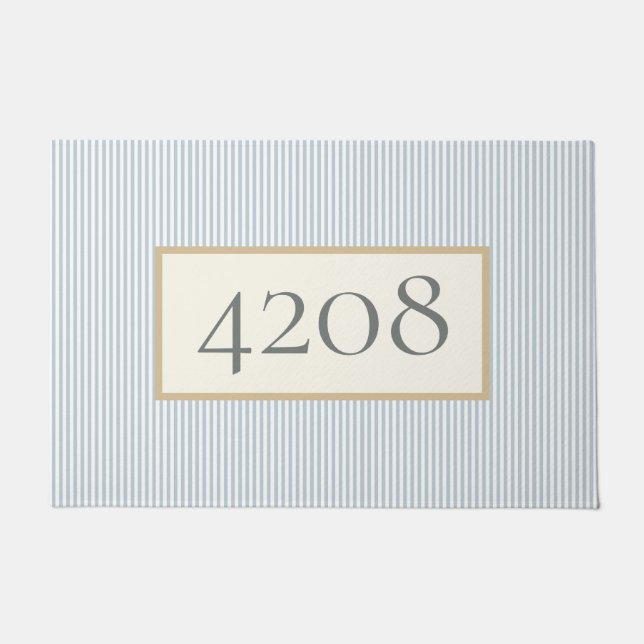 Paillasson Bleu Duché Stripes Classique (Devant)