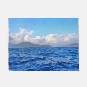 Paillasson Bleu Egéen Marmaris Turquoise Côte Peinture