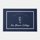 Paillasson Bleu et Blanc d'inspiration balnéaire (Devant)