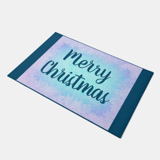 Paillasson Bleu gelé Joyeux Noël (Incliné)