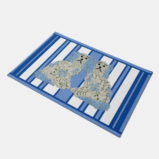 Paillasson Bleu Ginger Jar Jars Magnolia Staffordshire Chiens (Incliné)