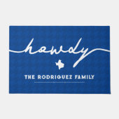 Paillasson Bleu Houndstooth Howdy (Devant)