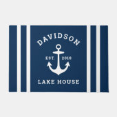 Paillasson Bleu marine Custom Family Lac House (Devant)