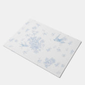 Paillasson Bleu Oiseau et mat Rose (Incliné)