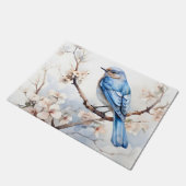 Paillasson Bleu printanier dans l'arbre florissant (Incliné)