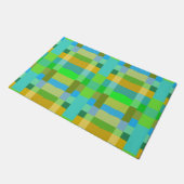Paillasson Bleu Vert orange violet Motif crémeux Abstrait (Incliné)
