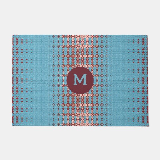 Paillasson Bleu vif Esthétique du Sud-Ouest (Devant)