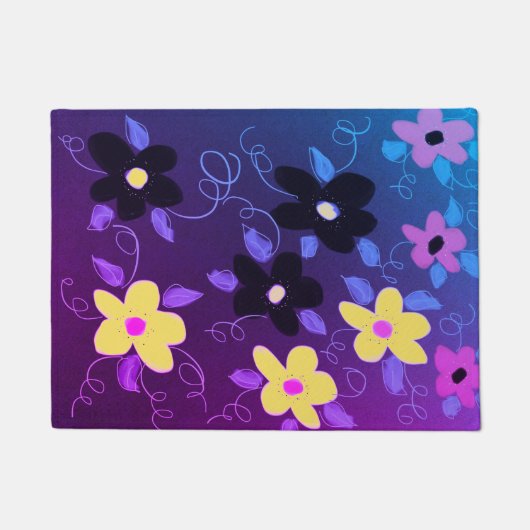 Paillasson Bleu Violet Et Jaune (Devant)
