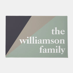 Paillasson Bloc de couleur moderne en taille et Brown Personn