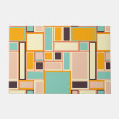 Paillasson Blocs géométriques multicolores rétro (Devant)