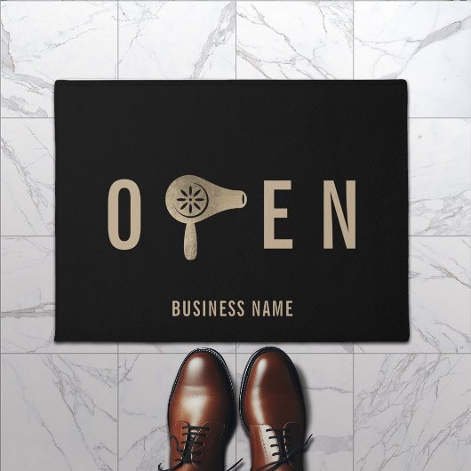 Paillasson Blow Dry Bar Salon des Cheveux Open Welcome