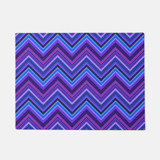 Paillasson Blue and purple zigzag (Devant)