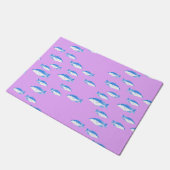 Paillasson Blue fish on lilac (Incliné)