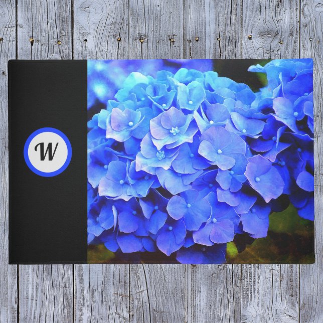 Paillasson Blue Hydrangeas Porte personnalisée Mat (Créateur téléchargé)