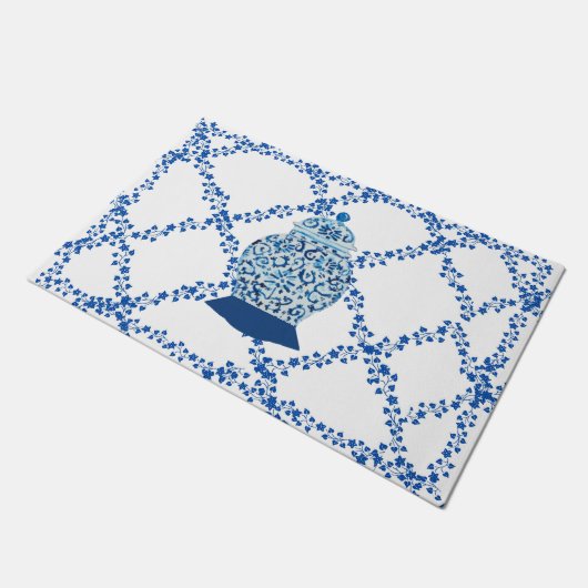 Paillasson Blue Ivy Ginger Jar Jars Bienvenue (Incliné)