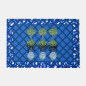 Paillasson Blue Leopard Chinoiserie Ginger Jar Doormat Rug (Devant)