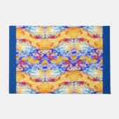 Paillasson Blue Ocean Waves Whimsical Marine Art Abstrait Amu (Devant)
