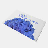 Paillasson Blue periwinkel élégantes hydrangées florales (Incliné)