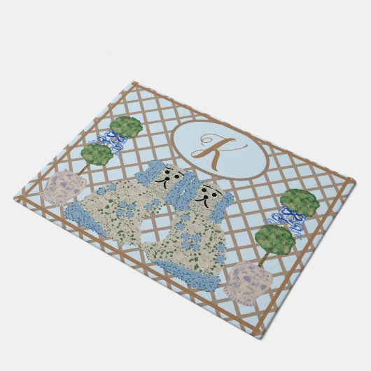 Paillasson Blue Staffordshire Chiens Ginger Jar Jars Topiary (Incliné)