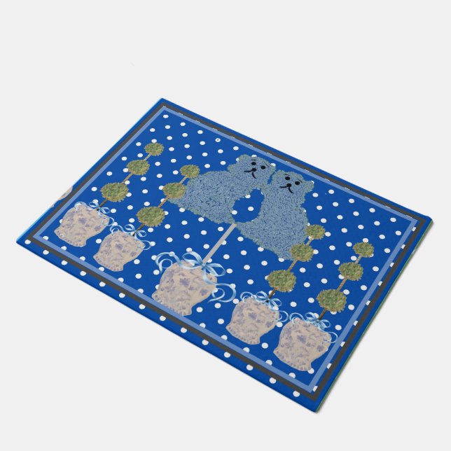 Paillasson Blue Staffordshire Chiens Topiary Ginger Jars jar (Incliné)