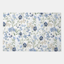 Blue Watercolor Wildflower