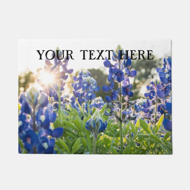 Paillasson Bluebonnets Blue Flowers Texas texan Floral (Devant)