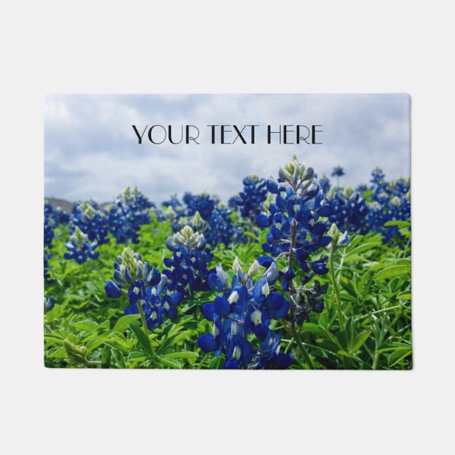 Paillasson Bluebonnets Blue Flowers Texas texan Floral (Devant)