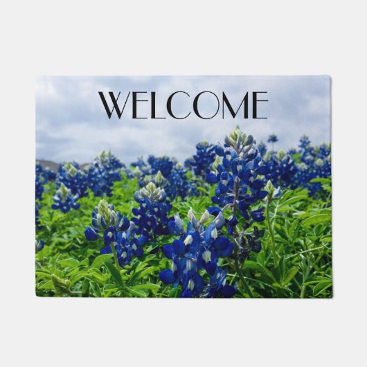 Paillasson Bluebonnets Blue Flowers Texas texan Floral (Devant)
