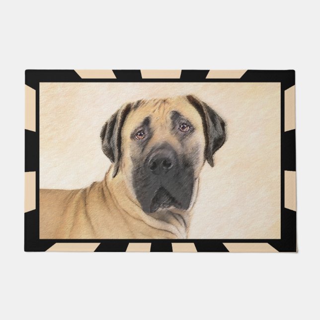 Paillasson Boerboel Painting - Cute Original Dog Art (Devant)