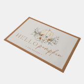 Paillasson BOHEME Boho Terracotta Bonjour Citrouille Automne  (Incliné)