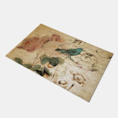 Paillasson Bohème chic Paris Scripts oiseau français botaniqu (Incliné)