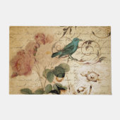 Paillasson Bohème chic Paris Scripts oiseau français botaniqu (Devant)