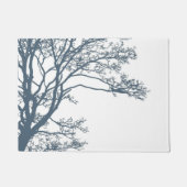 Paillasson Boho d'arbre simple bleu (Devant)
